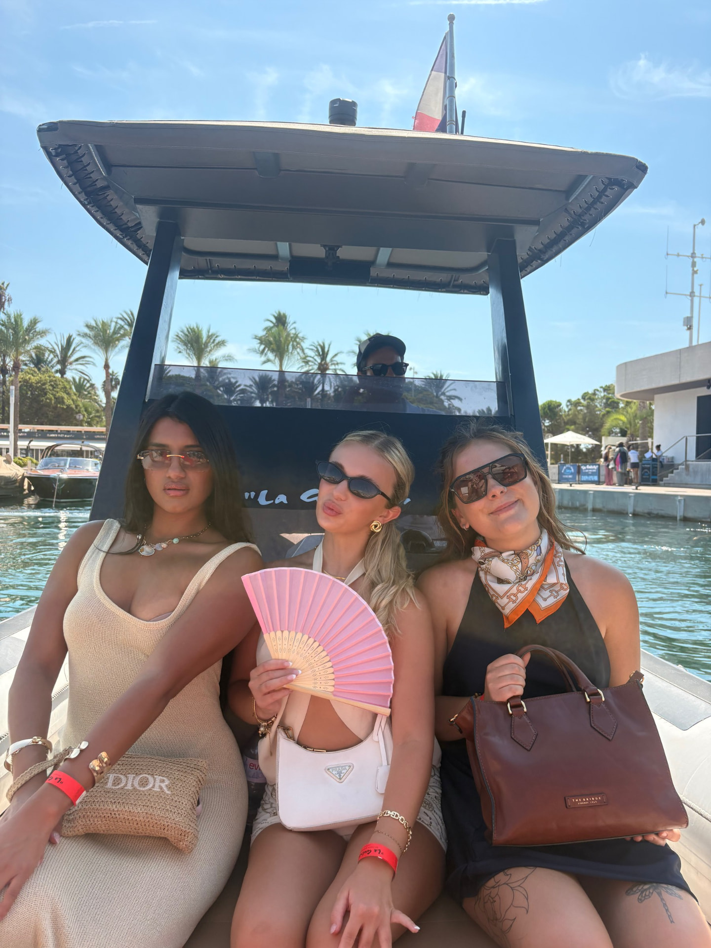 Friends on a boat day in the South of France